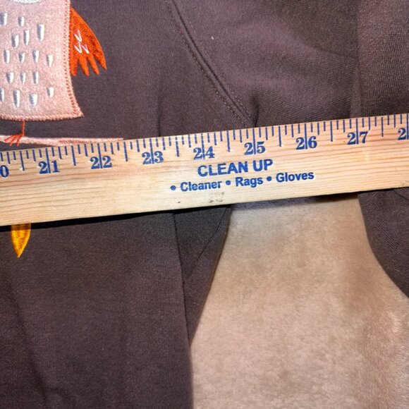 Rebecca Malone Women‎ XL Brown Embroidered Owl Button Cardigan Sweatshirt (T) - Picture 5 of 6